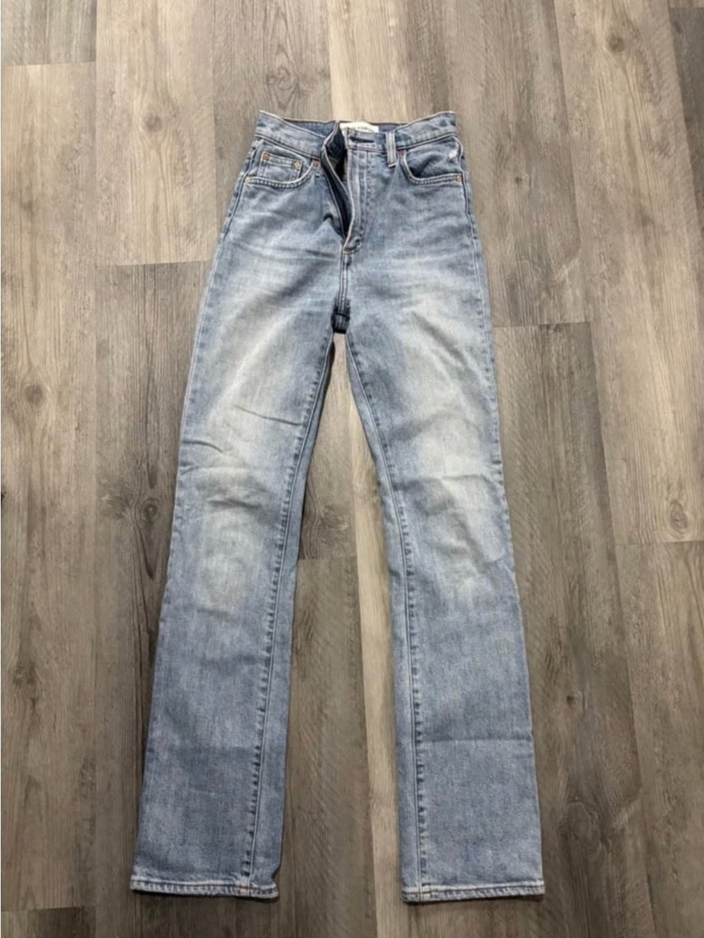 Denim Forum Light Blue High-Rise Wide-Leg Jeans